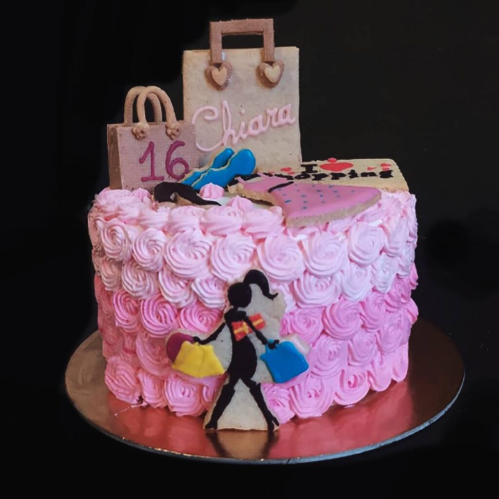 torta shopping frolla artistica